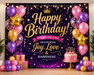 Birthday Banners & Backdrops কাস্টম প্রিন্ট চট্টগ্রাম | Print Zone BD
