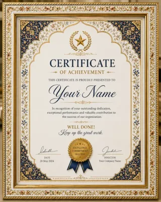 Certificate / Award Frame কাস্টম প্রিন্ট চট্টগ্রাম | Print Zone BD