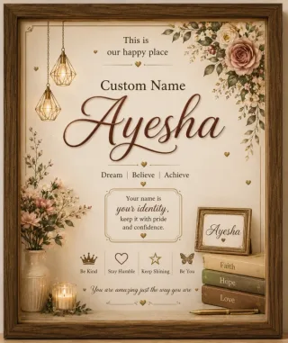 Custom Name Frame কাস্টম প্রিন্ট চট্টগ্রাম | Print Zone BD