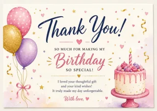 Birthday Thank You Cards কাস্টম প্রিন্ট চট্টগ্রাম | Print Zone BD
